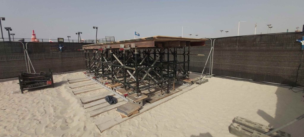 Adidas liquid billboard swimmable pool in Dubai - construction and installation photo 19