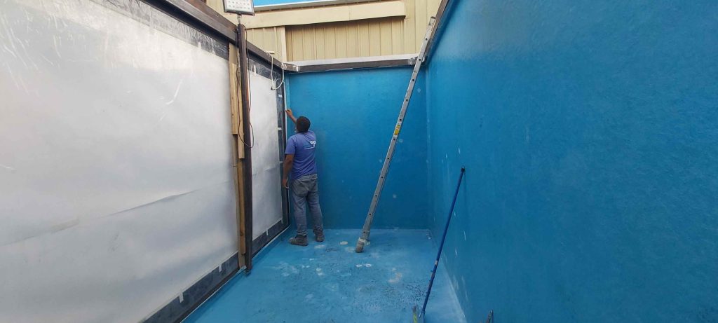 Adidas liquid billboard swimmable pool in Dubai - construction and installation photo 18
