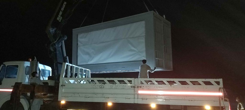 Adidas liquid billboard swimmable pool in Dubai - construction and installation photo 16