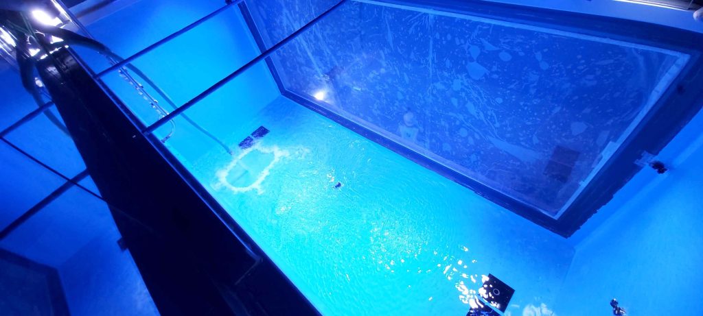 Adidas liquid billboard swimmable pool in Dubai - construction and installation photo 9