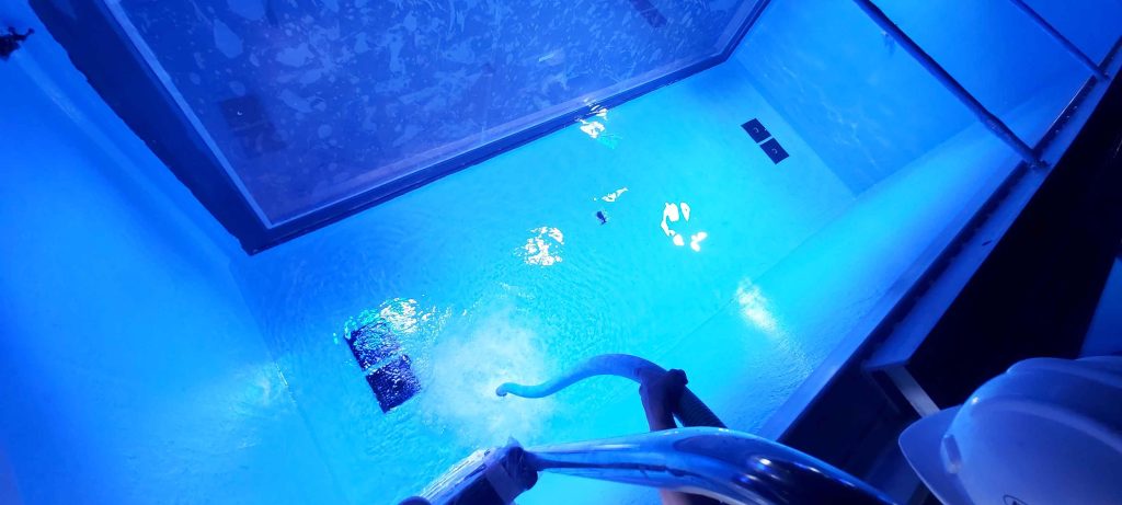 Adidas liquid billboard swimmable pool in Dubai - construction and installation photo 8