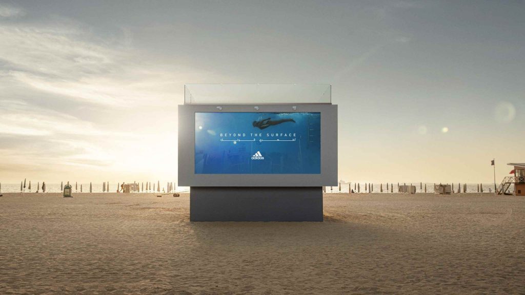 Adidas liquid billboard swimmable pool project in Dubai - image 1