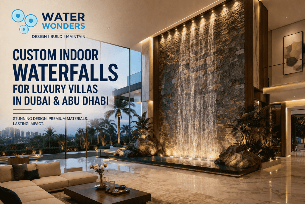 Luxury Indoor Waterfall Ideas for Villas in Dubai Abu Dhabi