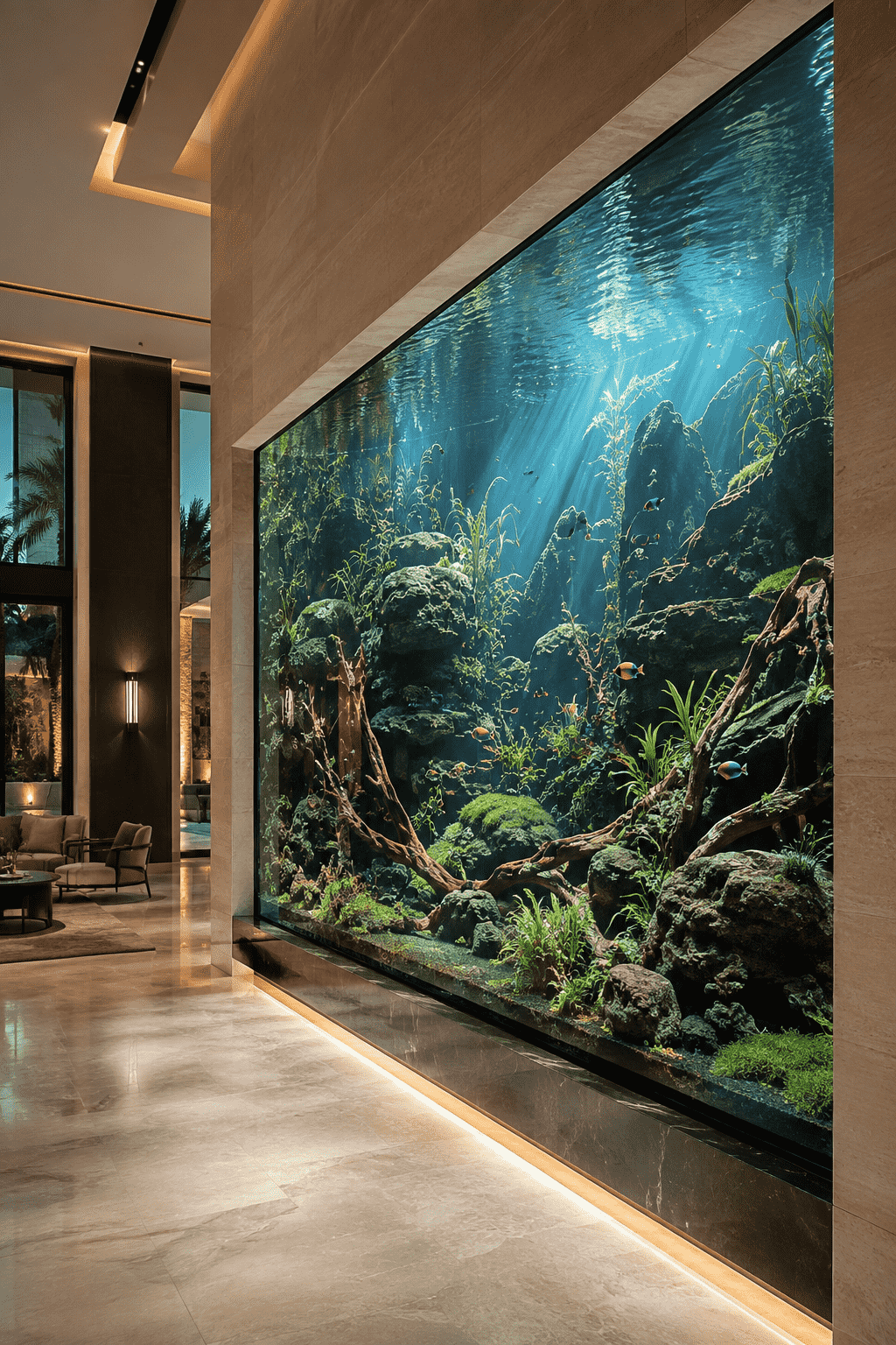 Luxury custom aquarium project by Water Wonders Dubai
