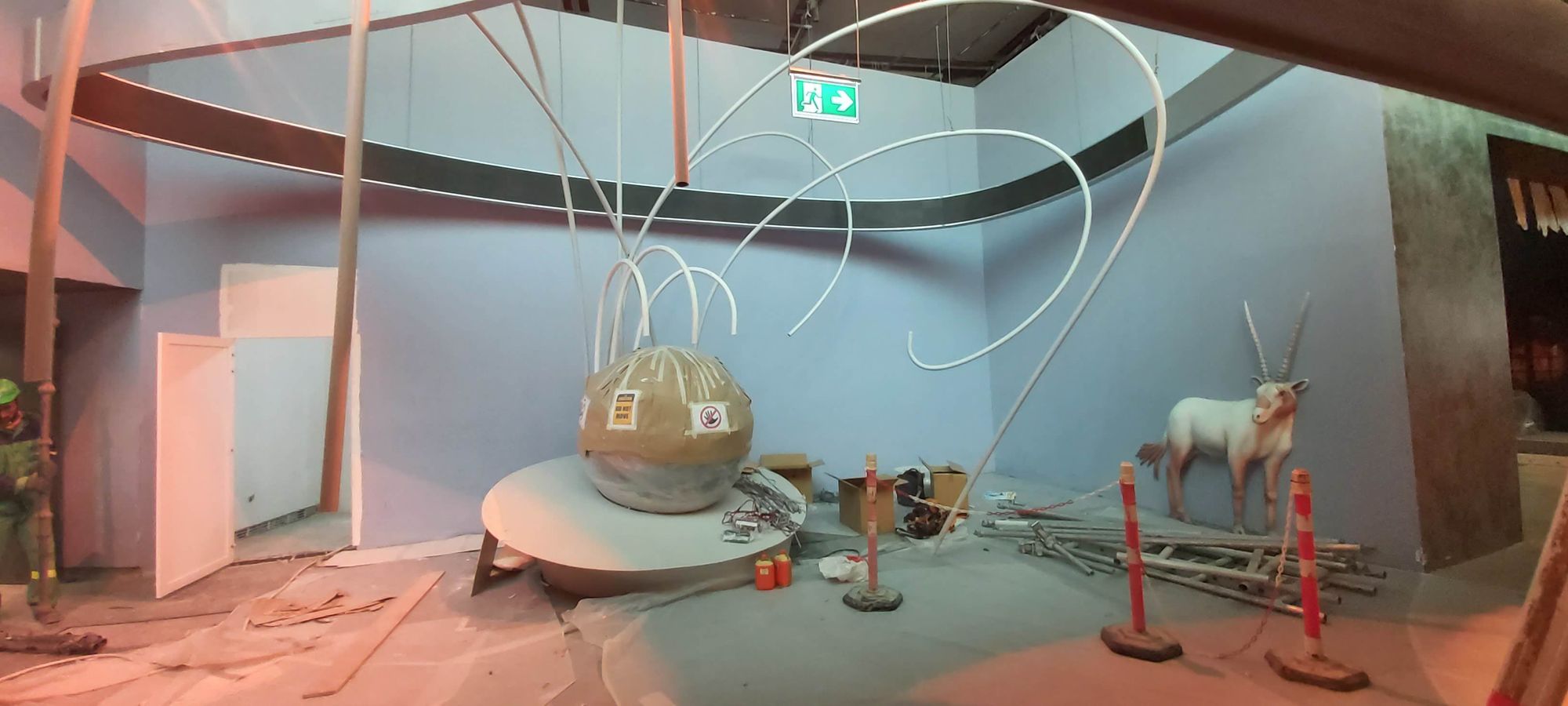 Spherical Live Coral Tank at Expo 2020 Dubai: Engineering a Living Reef for the Terra Pavilion 4 Terra Sustainability Pavilion at Expo 2020 Dubai during site preparation before the coral tank installation